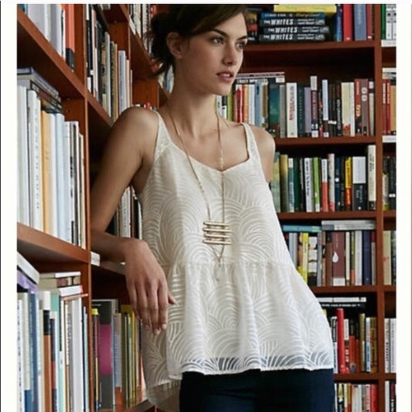 Anthropologie Tops - Anthropologie HD in Paris Mirage Tank Cream Sz M
